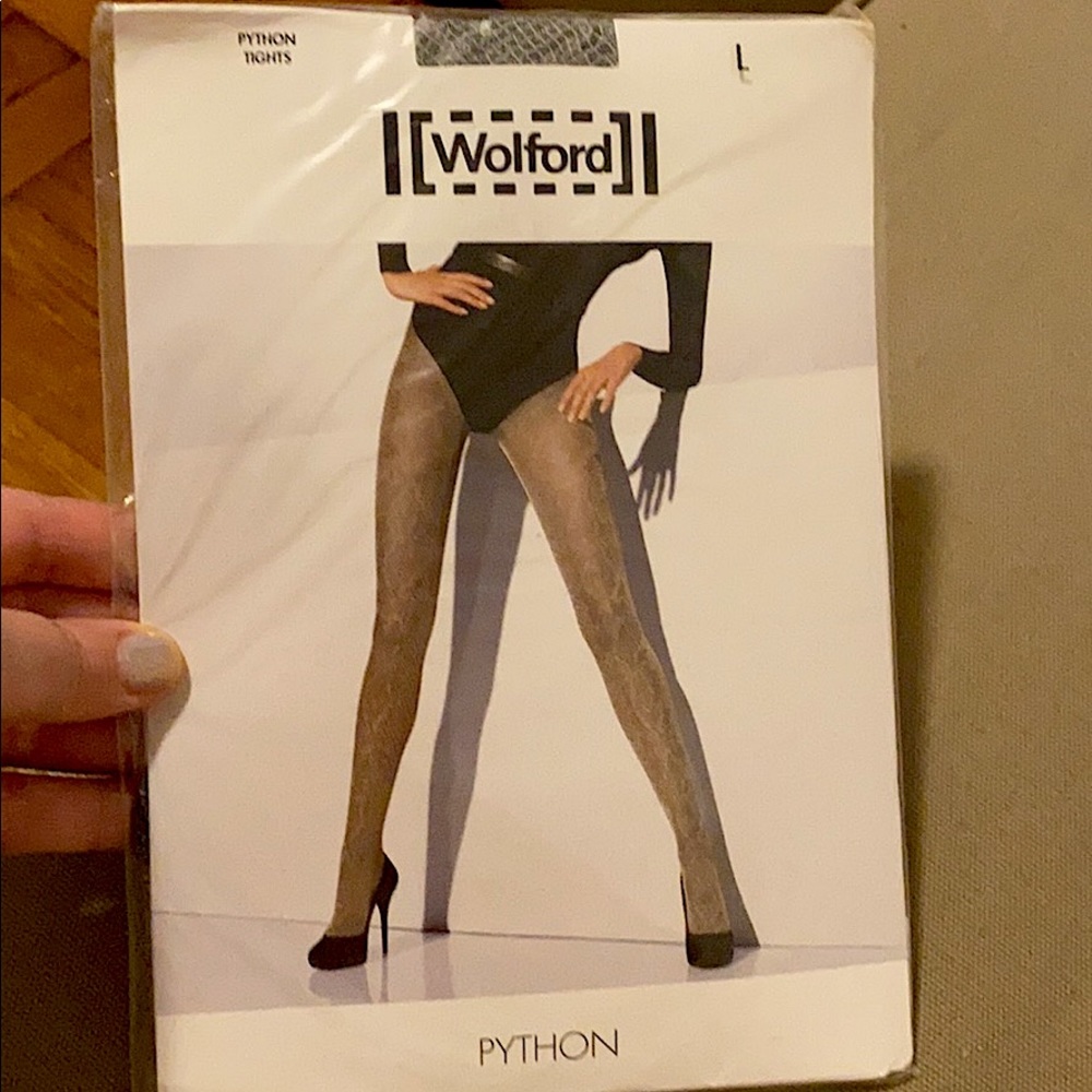 NWT- Wolford Python tights-snakeskin color
